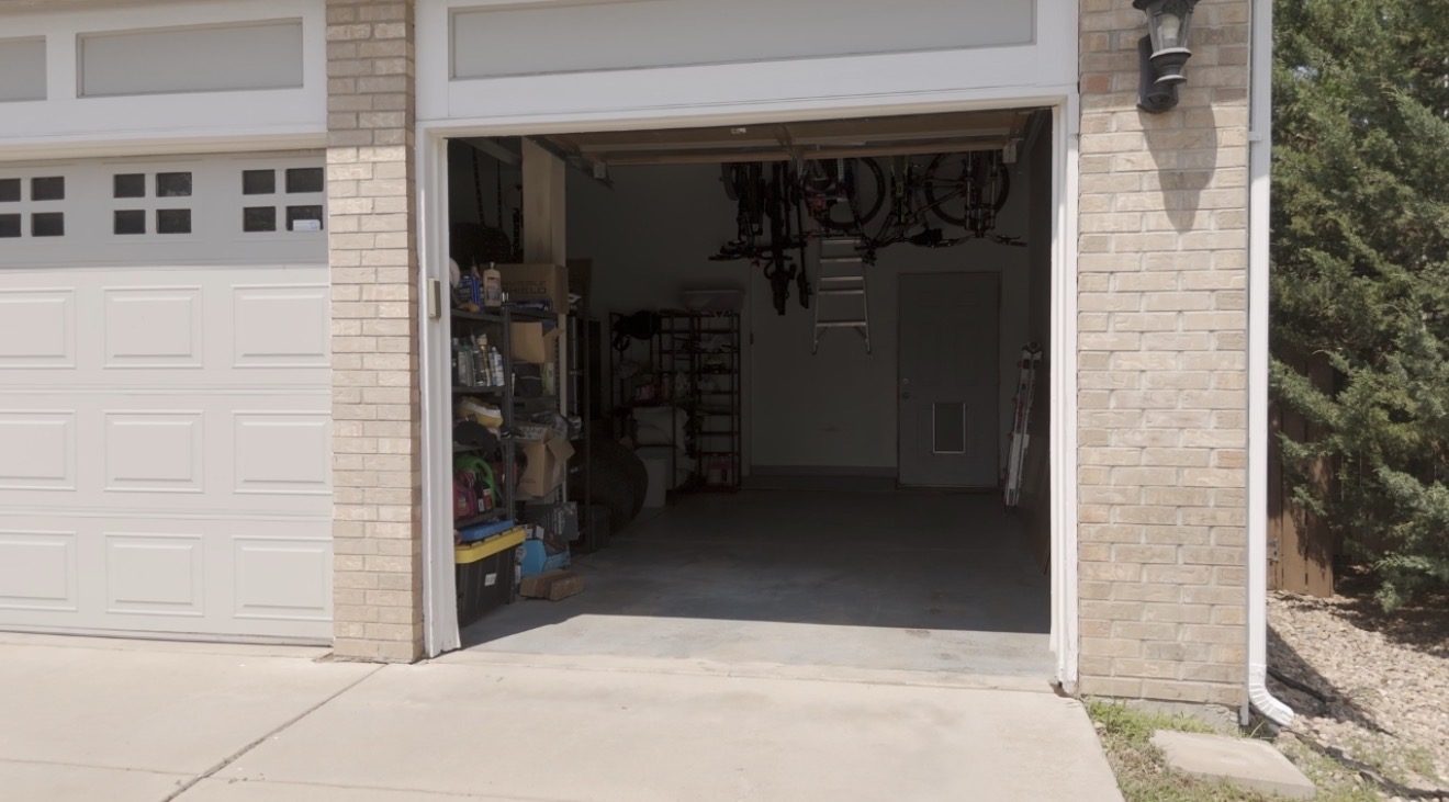 Clean, empty garage after a Junk Dumpr cleanout in Highlands Ranch
